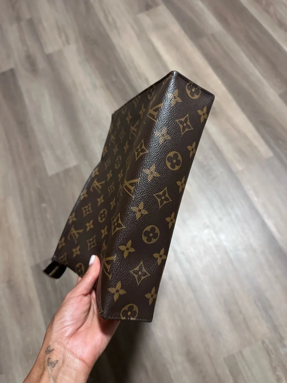 Louis Vuitton Monogram Canvas Pouch in Dark Brown